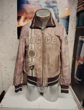 Veste Blouson Teddy Cuir Redskins Vintage Clothing Modèle Soccer 84 Taille M