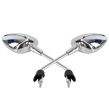Rétroviseur paire mirroirs chrome pour Piaggio Vespa Sprint 50 125 150 2014+'