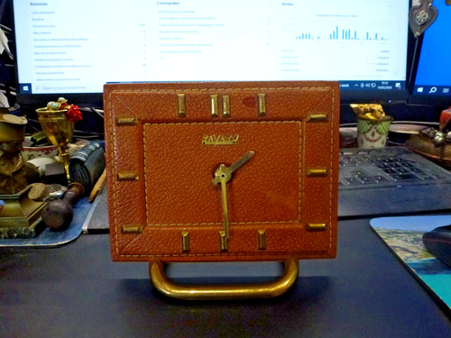 Pendulette vintage bayard cuir - bayard,