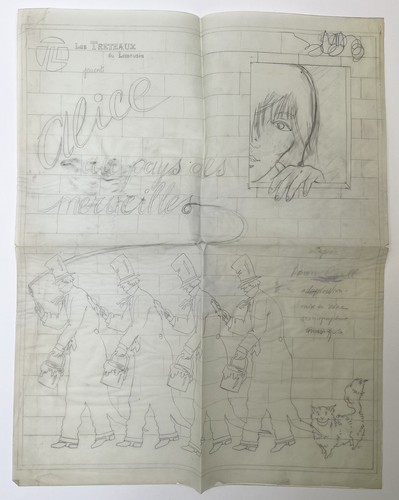 Dessin affiche théâtre alice - dessin,