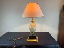 DLG travertine ostrich egg lamp: Philippe Barbier Charles Jansen house.