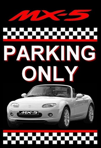 Plaque parking only - plaque, mazda