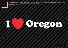 (2) I Love Oregon Autocollant