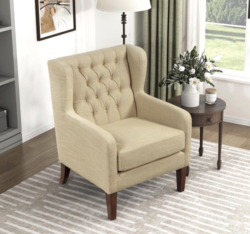 Wingback accent chair button - wingback,