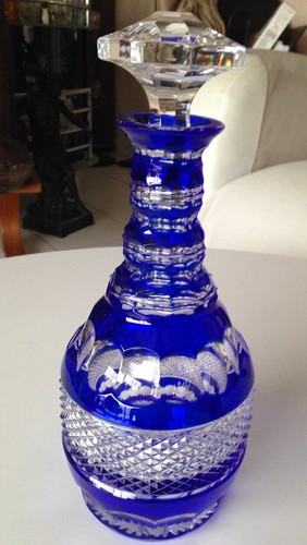 Belle carafe cristal moulé - carafe,