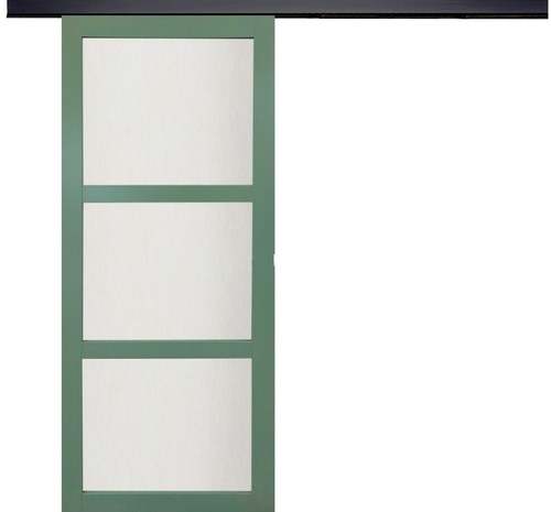 Porte coulissante vert sauge - vert,