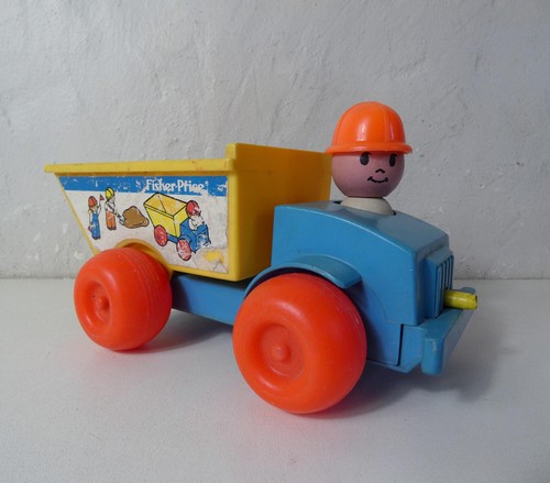 Fisher price camion benne bleu - benne,
