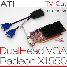 256MB ATIRADEON X1550 PCIe DUAL HEAD 2VGA CARTES GRAPHIQUES WIN XP 7 8 G12