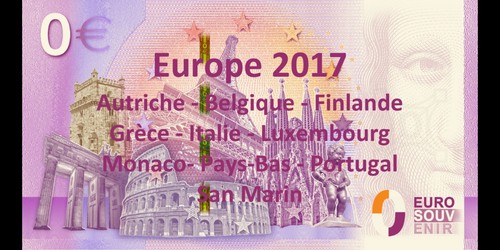 Billet souvenir euro - 0, 0