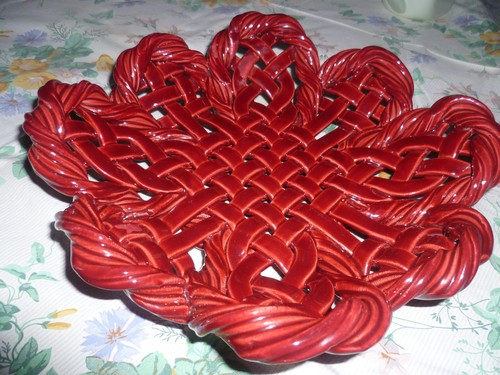 Ancienne coupe fruits cerise - coupe,