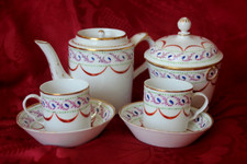 Manufacture de Locré, porcelain head-to-head Paris 18th century, Louis XVI