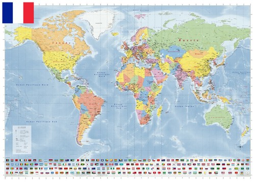 Grande carte monde en - grande,
