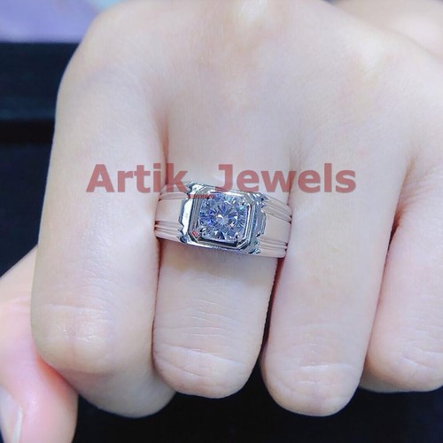 Moissanite avec plaqué - plaqué, or