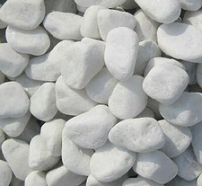 Cailloux Marbre Blanc Carrara 40/60 MM Galets Pierres Décor Vases et Jardin 22