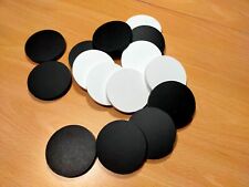 LARGE ROUND WOODEN PAWNS 6.5CM DIAM GAMES LADIES BACKGAMMON OR JACQUET