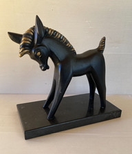 Sujet cheval poulain métal