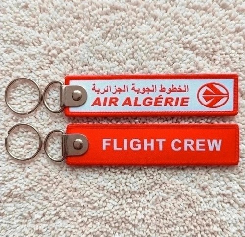 Porte clé brodé tissé avion - porte,