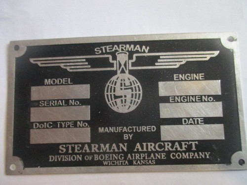 Panneau type boeing stearman - type,