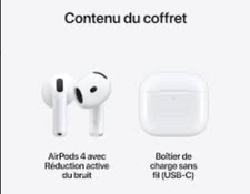 airpods 4 anc réduction de bruit active neuf apple