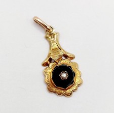 Pendentif victorien fleur or