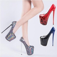 Sexy Ultra High Heels 19CM Stiletto Slip on Pumps for Women Platform Pumps Shoes