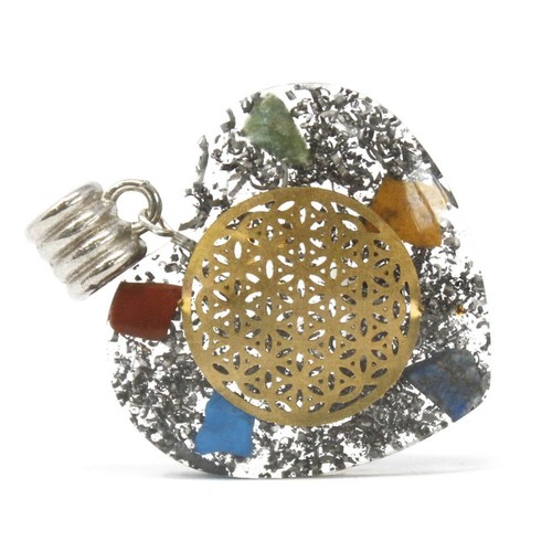 Orgonite pendentif cœur - orgonite,