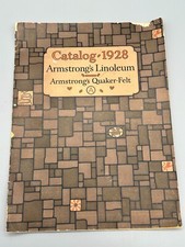 Vintage 1928 Armstrong Linoleum Catalog Armstrong's Quaker-Felt TPB!