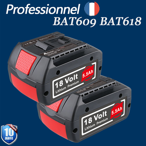 Batterie 18v ah pour - 2x, 5,5