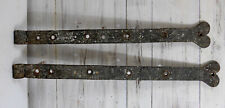 2 old hinge hinge hinge heart shutter holder wrought iron 18th century