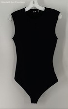 Alix Nyc Black Sleeveless Crew Neck One Piece Womens Bodysuit Size Medium