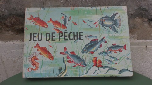 Ancien jeu pêche carton - jeu, de