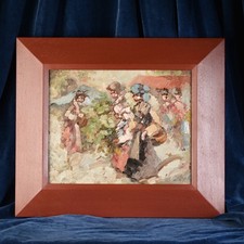 Huile sur toile encadrée