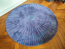 rare vintage tapis ronds tufté main design verner panton pour habitat 1999