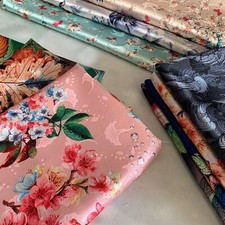Satin Tissu Faux Soie Chinois
