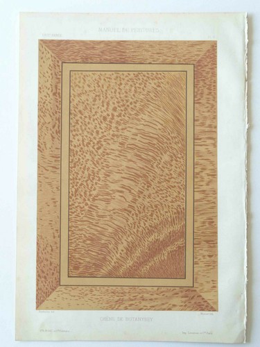 Grande lithographie xixe bois - xixe,