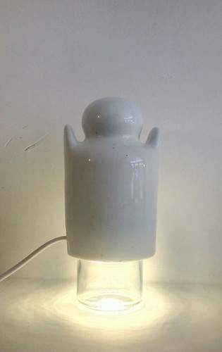 Lampe porcelaine indus - , "ange"