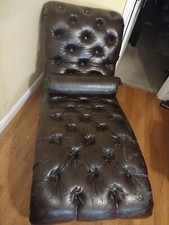 Used Brown Chaise Lounge Sofa Chair