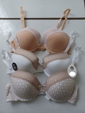LOT DE 3 SOUTIEN GORGE MARQUE U COLLECTION COULEUR BEIGE / BLANC