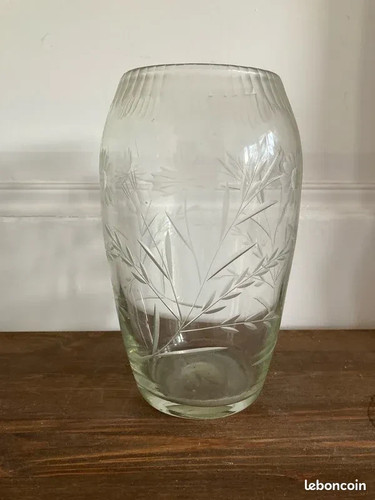 Vase cristal gravé ca36 - en,