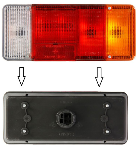 Lampe feu arriere droite pour - arriere,