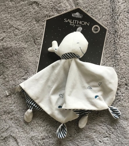 Doudou baleine bleu rayures - doudou,