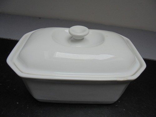 White terrine dish - white,