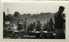 ANTIQUE PHOTO - VINTAGE SNAPSHOT - MARKET FRUIT VEGETABLE LAOS ASIA - MARKET