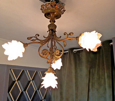 ancien lustre en bronze doré
