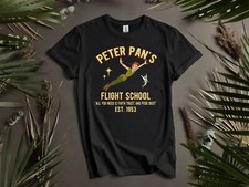 Disney Peter Pan's Flight School T-shirt T shirt Men Women Unisex Tshirt K266