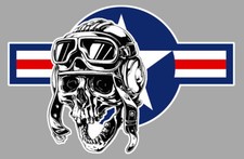 TETE DE MORT DRAPEAU USA USAF