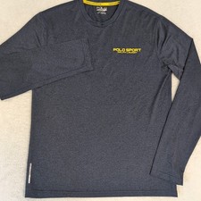 NEW Ralph Lauren Polo Sport Shirt Mens Sm Blue Performance Thermo Vent Stretch