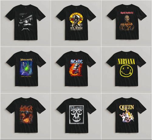 Lot mens rock band - 3,