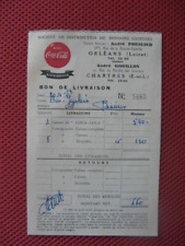 ++"1243" OLD INVOICE ANDRE PRESLIER IN ORLEANS COCA COLA DISTRIBUTOR 1952