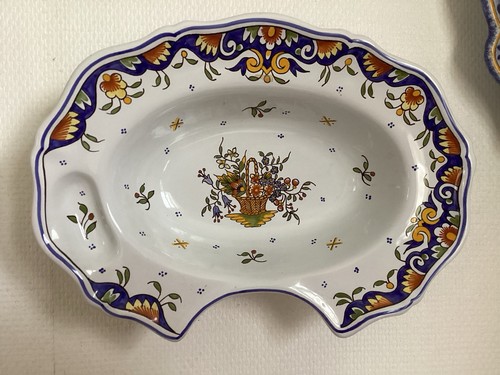Plat barbe faïence vieux - à,